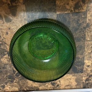 EO Brody Co Emerald Green Ribbed Round Bowel